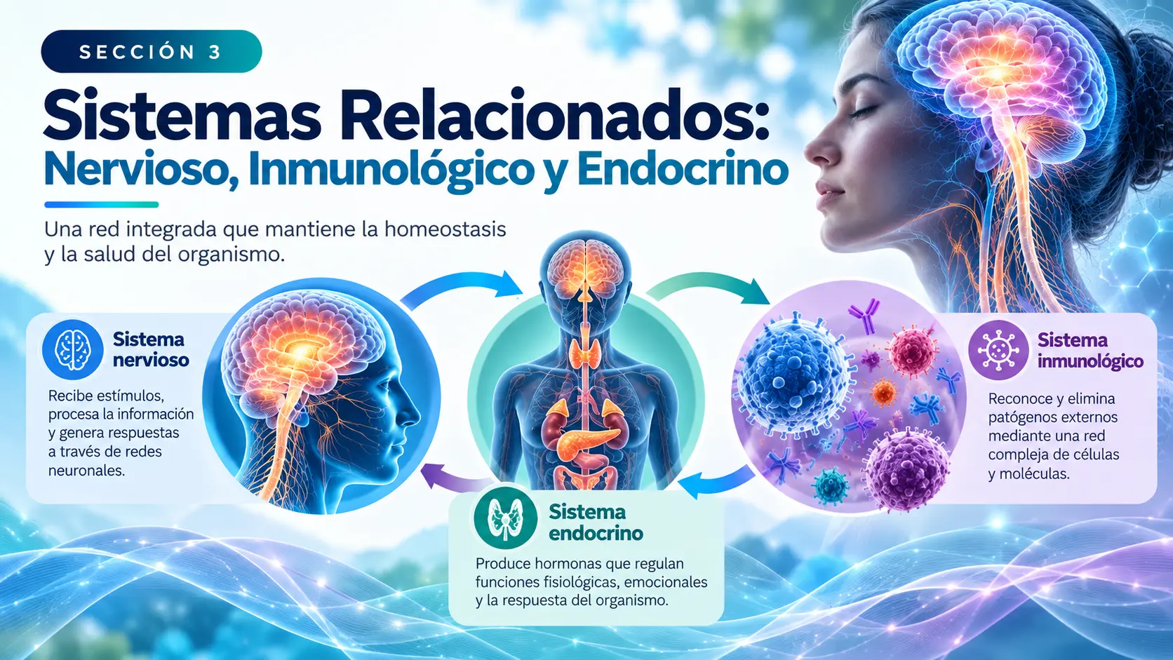 Sección 3: Sistemas Relacionados: Nervioso, Inmunológico y Endocrino